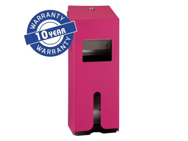 DISPENSER FOR TAMPONS AND PADS, ECONOMY LINE, PAINTED, FUCHSIA COLOUR
